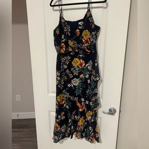 Chelsea28 Faux Wrap Floral Midi Dress - Size XL